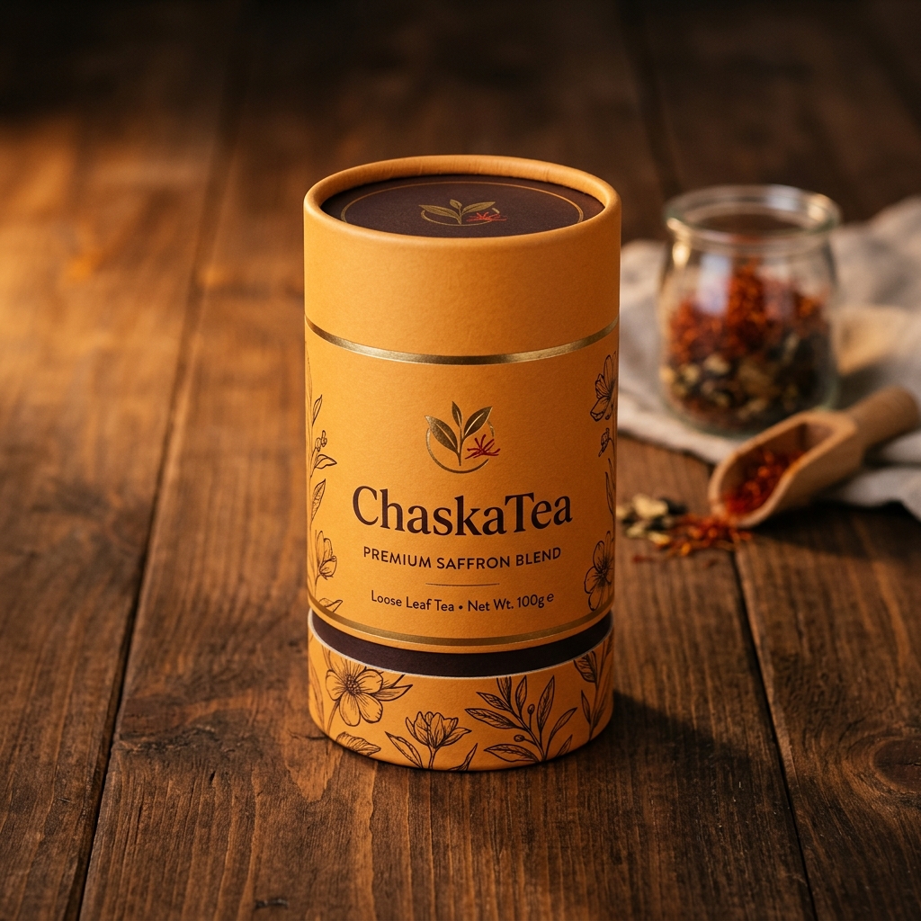 ChaskaTea Premium Packaging Mockup
