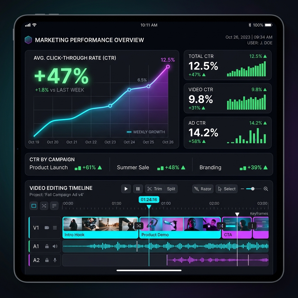 Hook2CTA Performance Dashboard Analytics